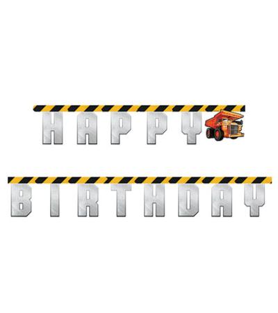 Baustelle Happy Birthday Girlande (€1,46/Meter)